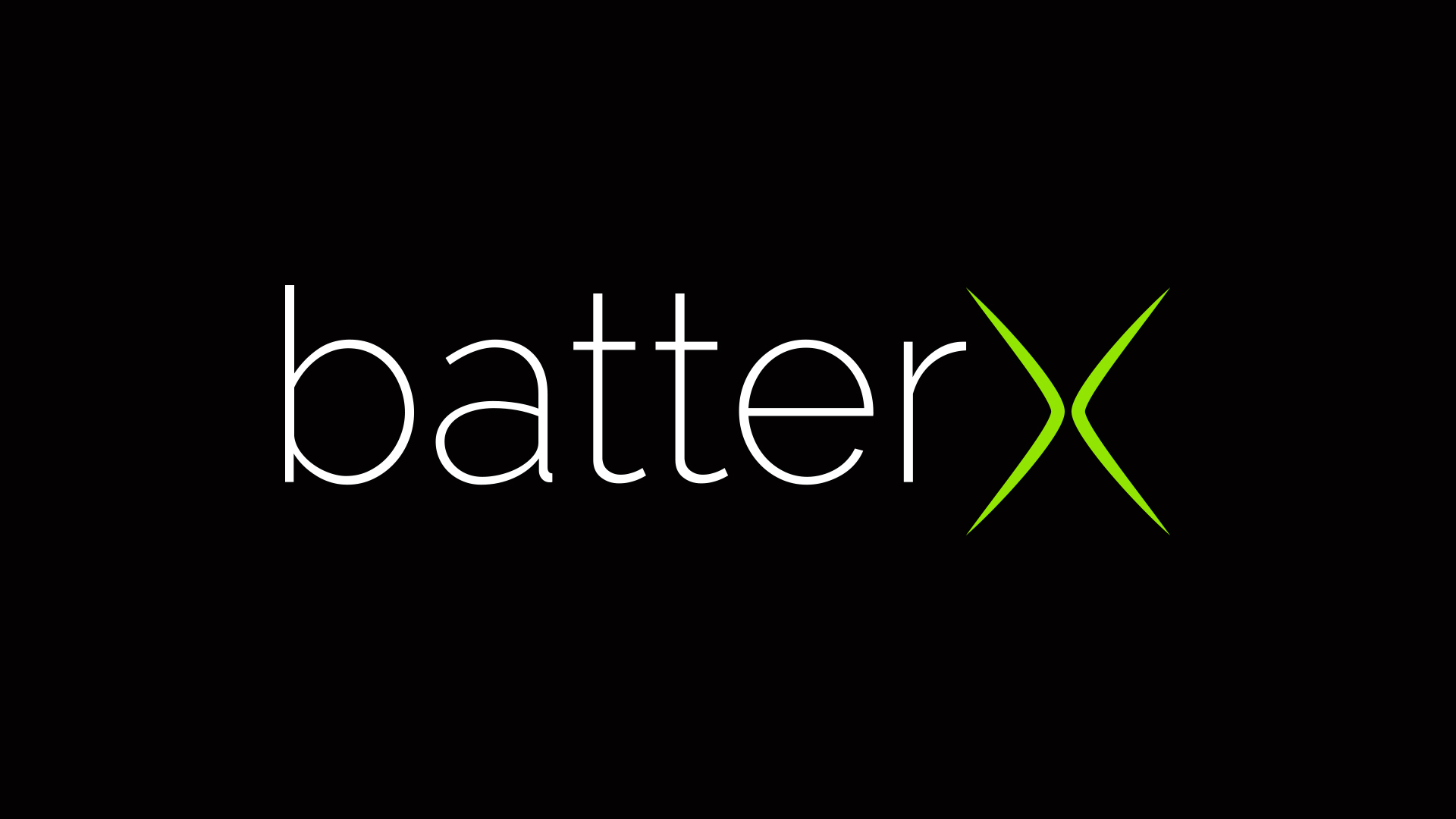 batterX logo with back background