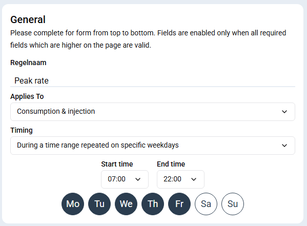 Example night rate