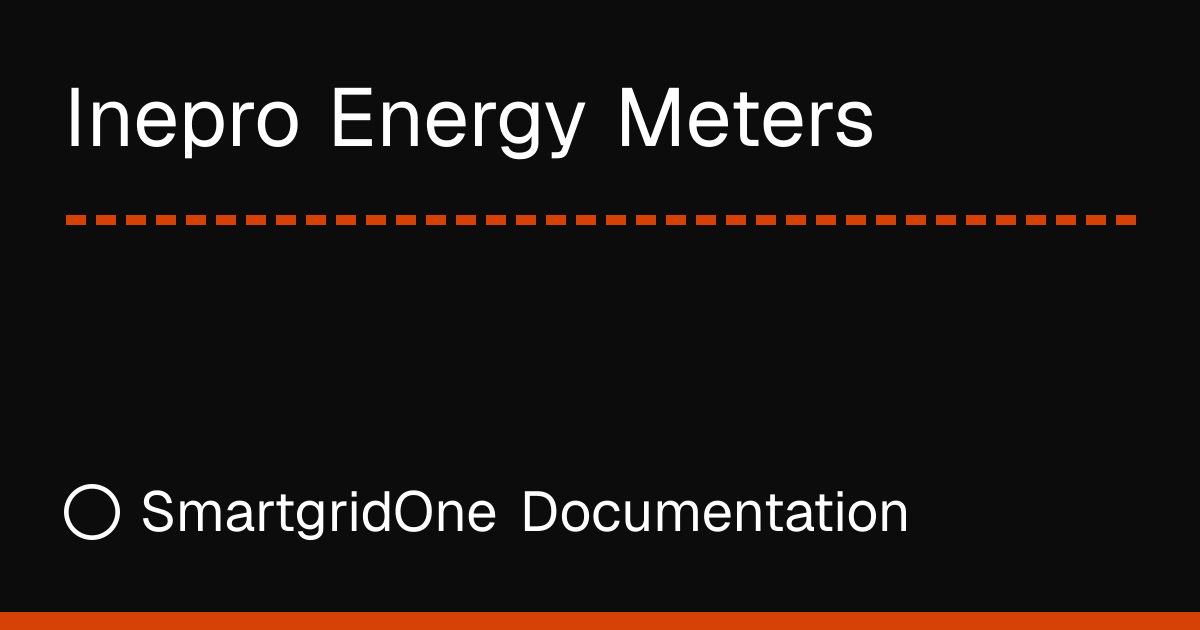 Inepro | SmartgridOne Documentation