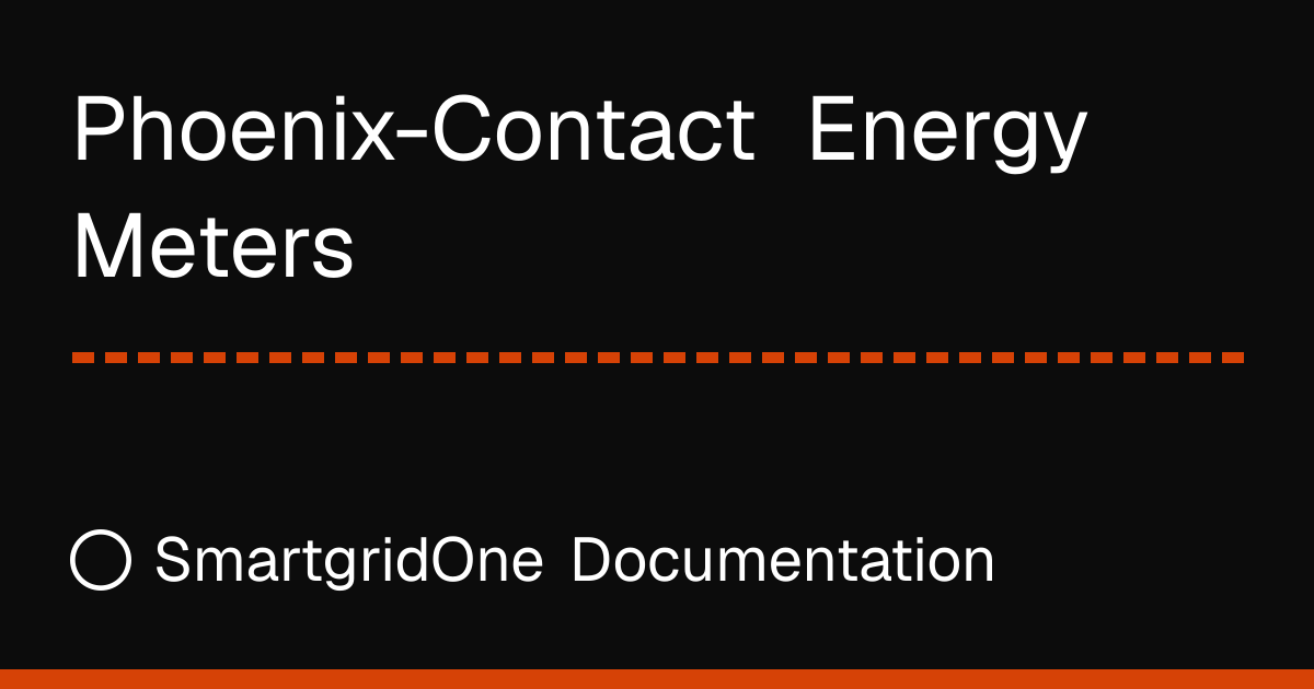 Phoenix-Contact | SmartgridOne Documentation