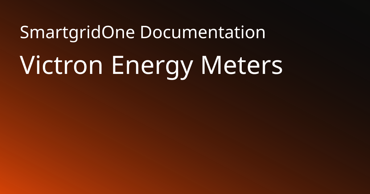 Victron | SmartgridOne Documentation