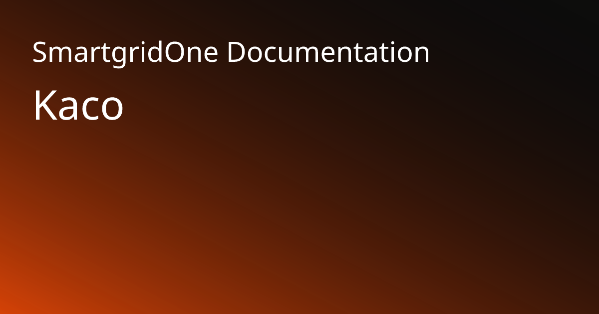 Kaco | SmartgridOne Documentation